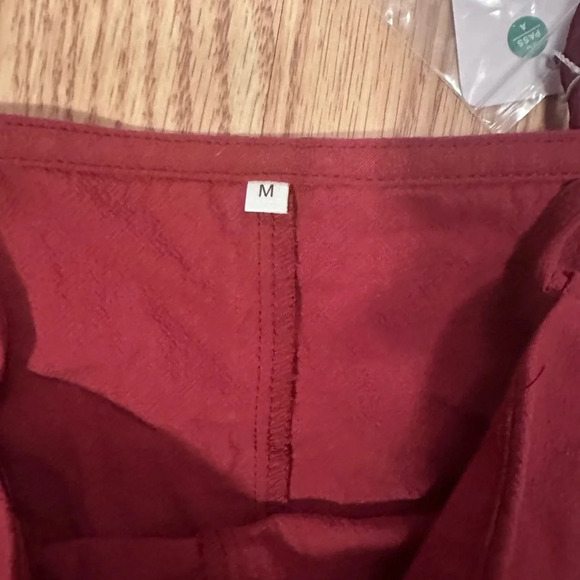 NWT Red Adjustable Straps Wide Leg Romper Jumpsuit Size Medium - Picture 10 of 11